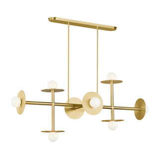 Visual Comfort Studio Canada - KC1008BBS - Eight Light Linear Chandelier - Nodes - Burnished Brass