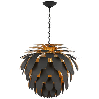 Visual Comfort Signature Canada - CHC 5158MBK/G - Six Light Chandelier - Cynara - Matte Black and Gild