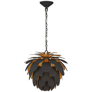 Visual Comfort Signature Canada - CHC 5163MBK/G - One Light Chandelier - Cynara - Matte Black and Gild