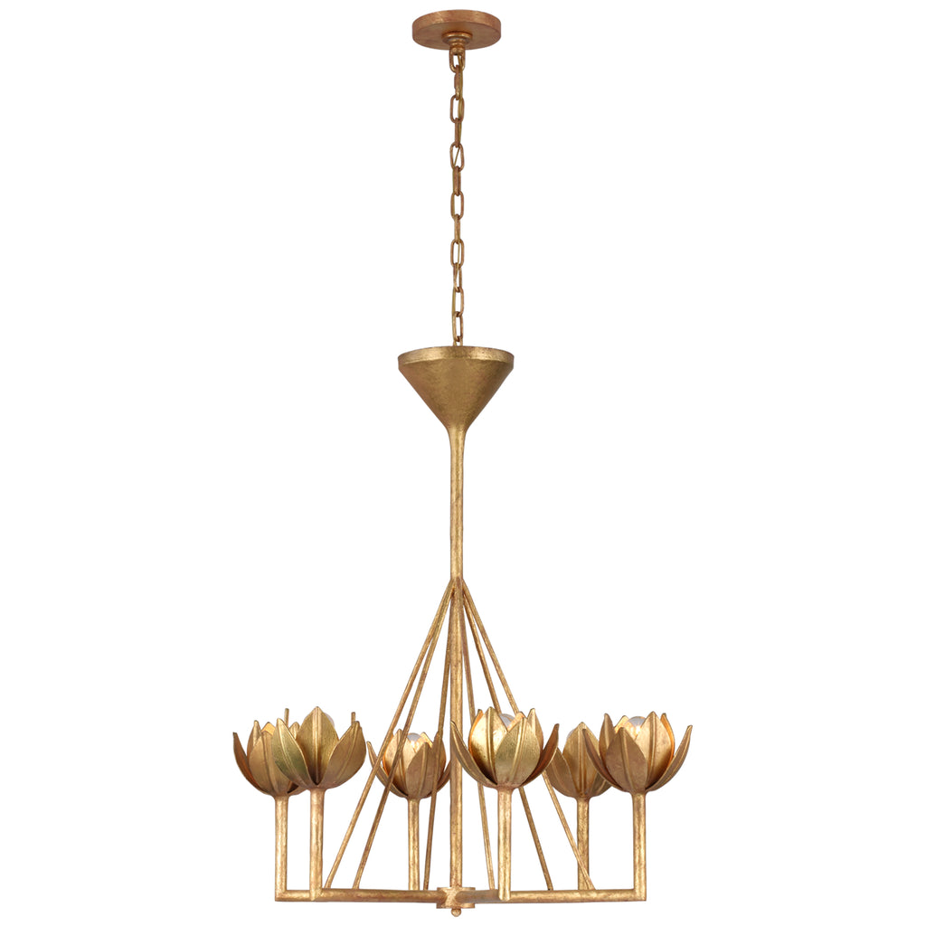 Visual Comfort Signature Canada - JN 5003AGL - Six Light Chandelier - Alberto - Antique Gold Leaf