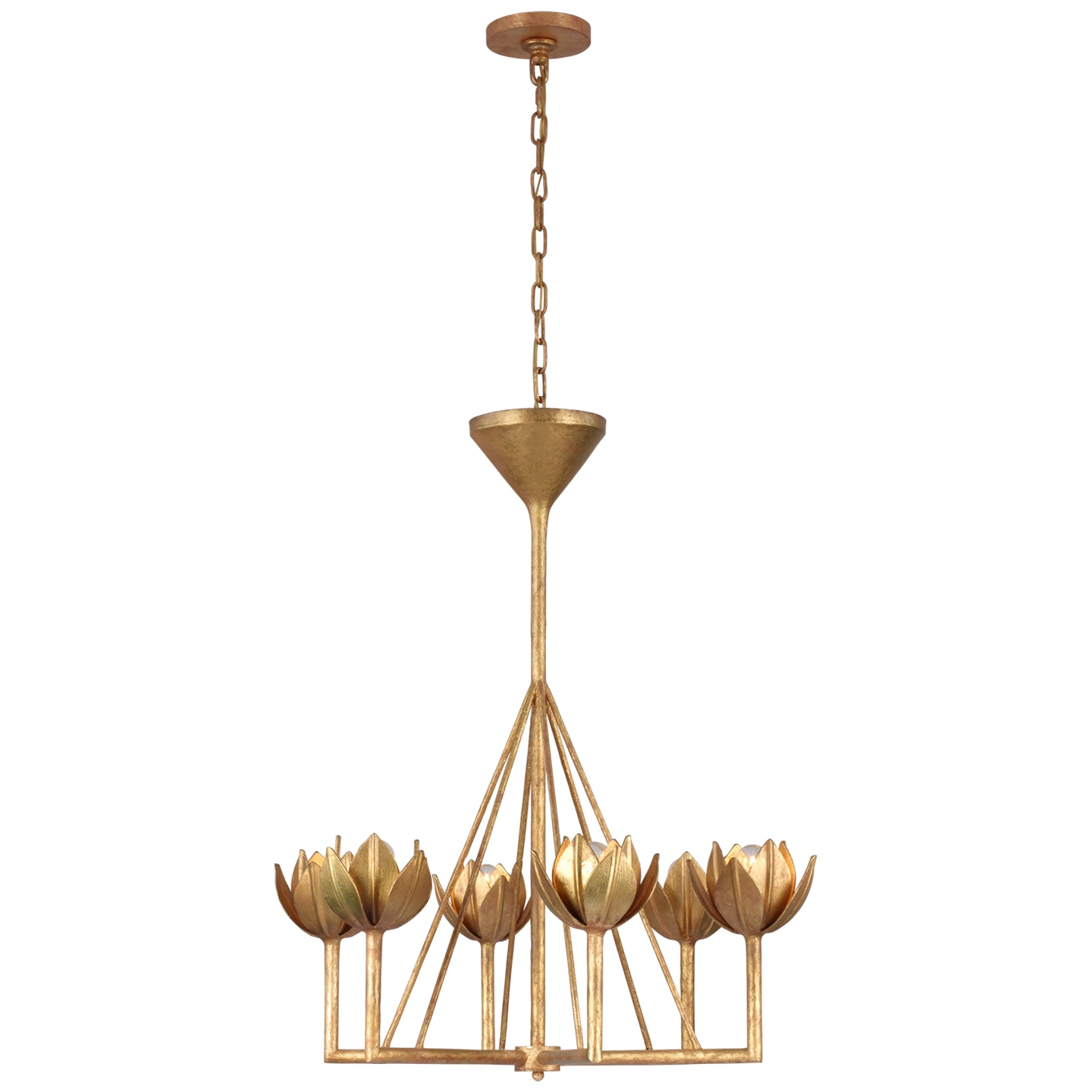 Visual Comfort Signature Canada - JN 5003AGL - Six Light Chandelier - Alberto - Antique Gold Leaf