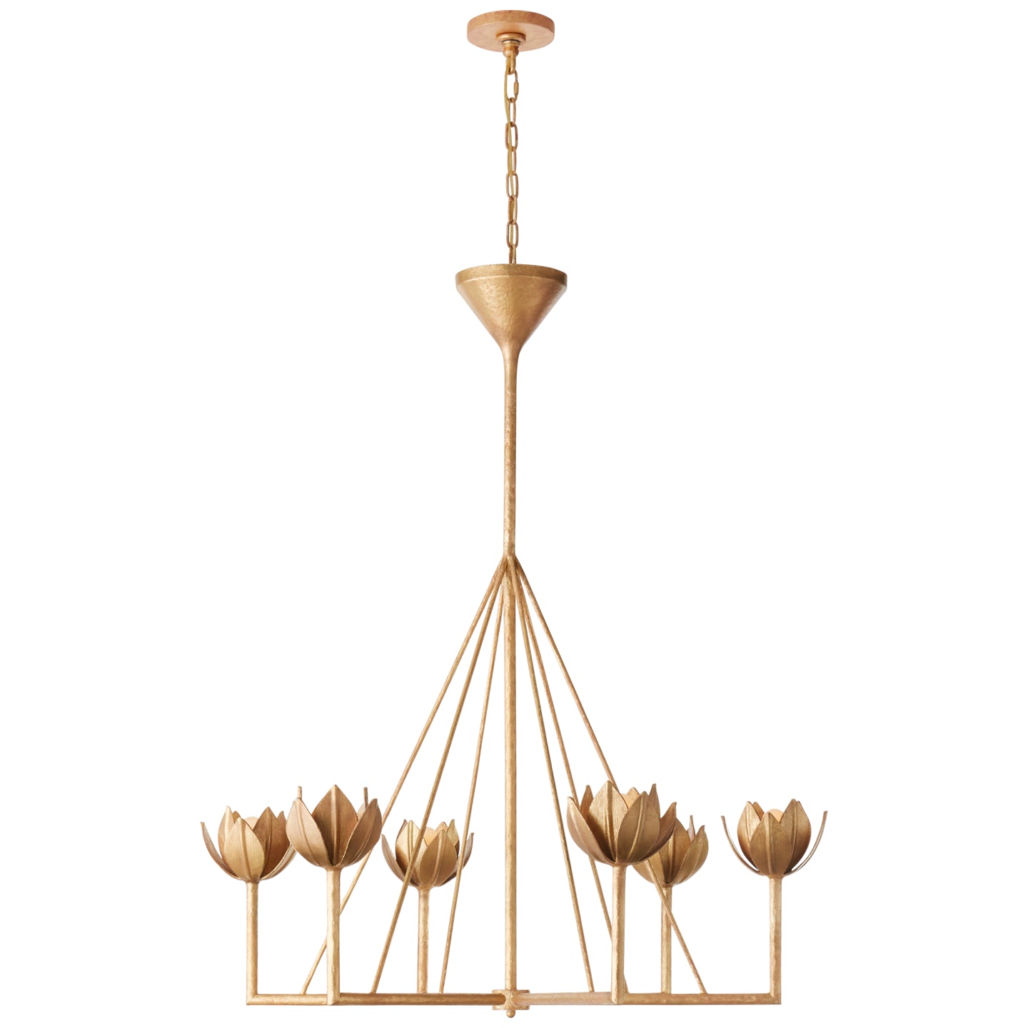 Visual Comfort Signature Canada - JN 5004AGL - Six Light Chandelier - Alberto - Antique Gold Leaf