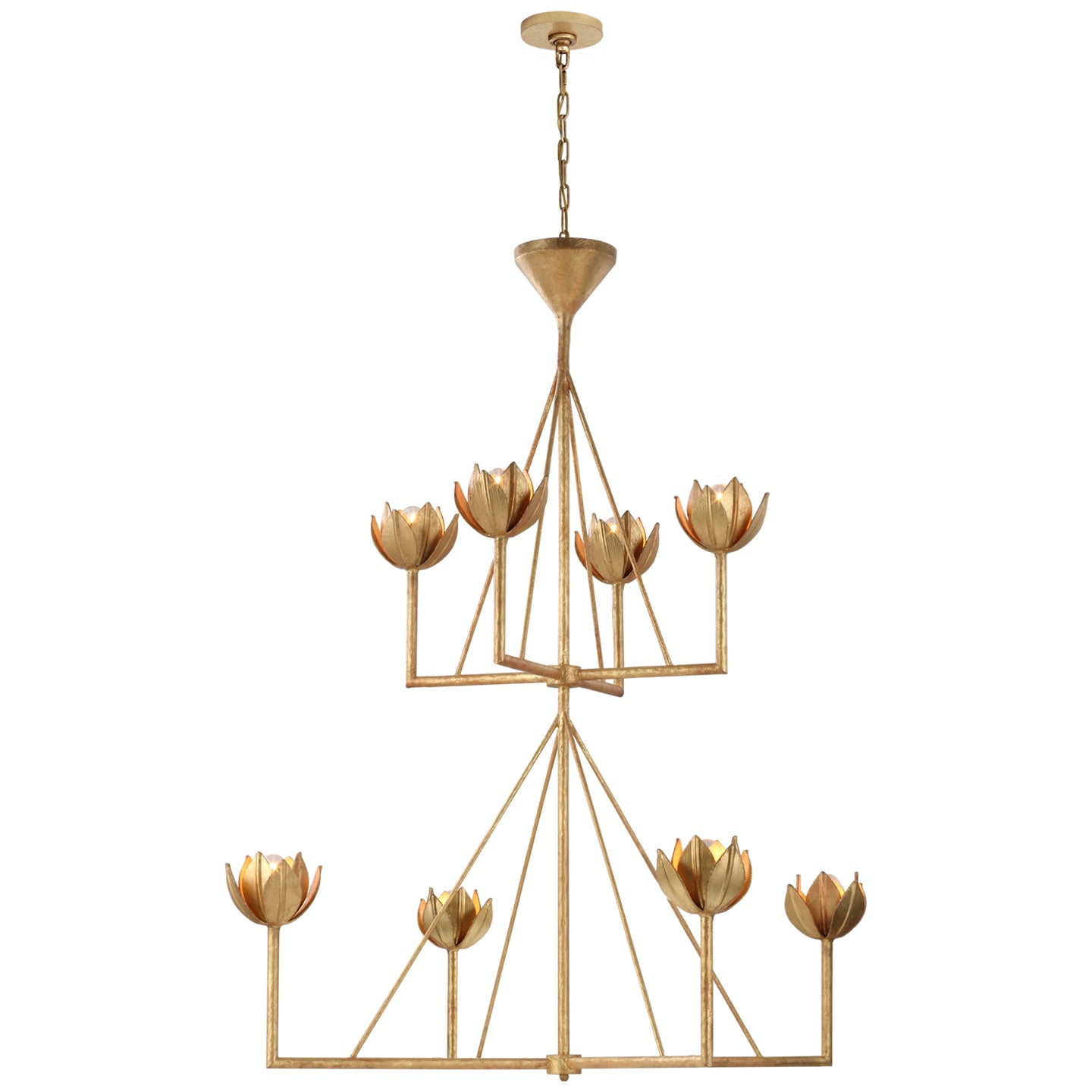 Visual Comfort Signature Canada - JN 5006AGL - Eight Light Chandelier - Alberto - Antique Gold Leaf