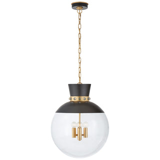 Visual Comfort Signature Canada - JN 5052MBK/G-CG - Four Light Pendant - Lucia - Matte Black and Gild