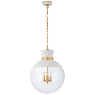 Visual Comfort Signature Canada - JN 5052WHT/G-CG - Four Light Pendant - Lucia - White and Gild