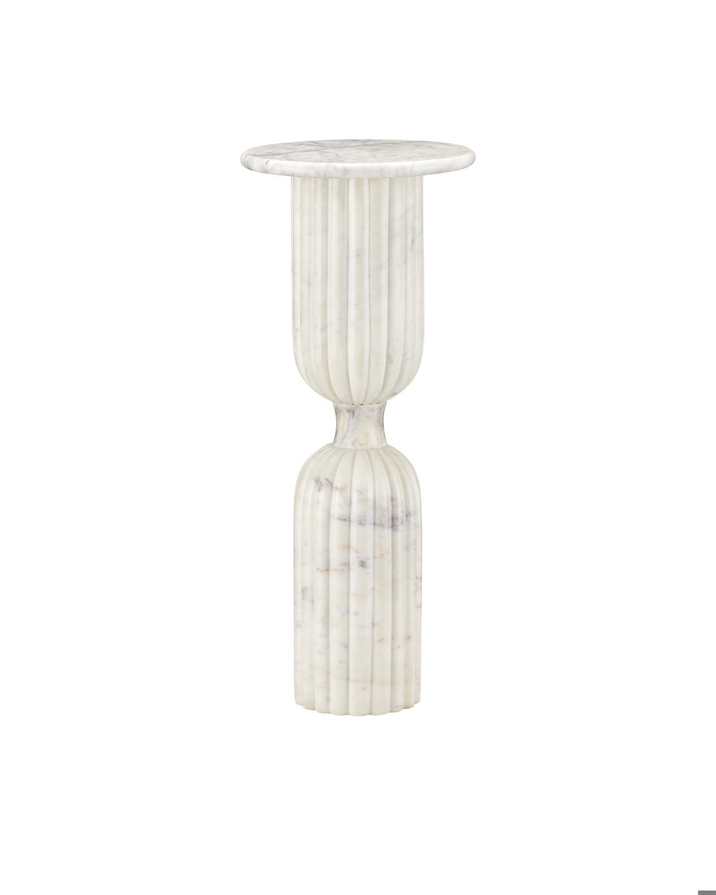 Passementerie White Marble Drinks Table