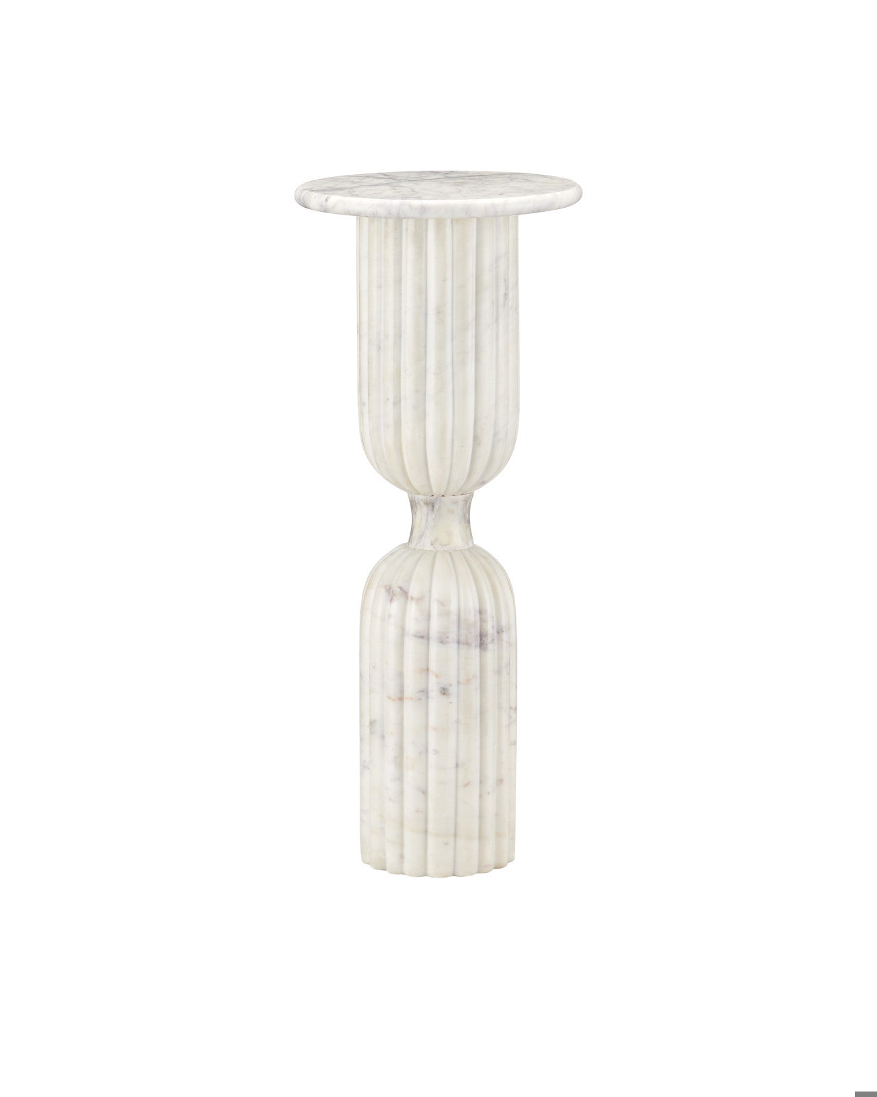Passementerie White Marble Drinks Table