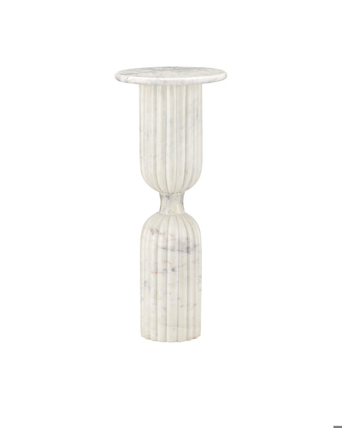 Passementerie White Marble Drinks Table
