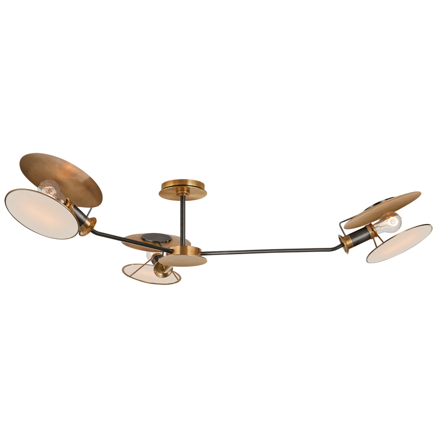 Visual Comfort Signature Canada - TOB 4291BZ/HAB-L - Three Light Semi-Flush Mount - Osiris - Bronze with Antique Brass