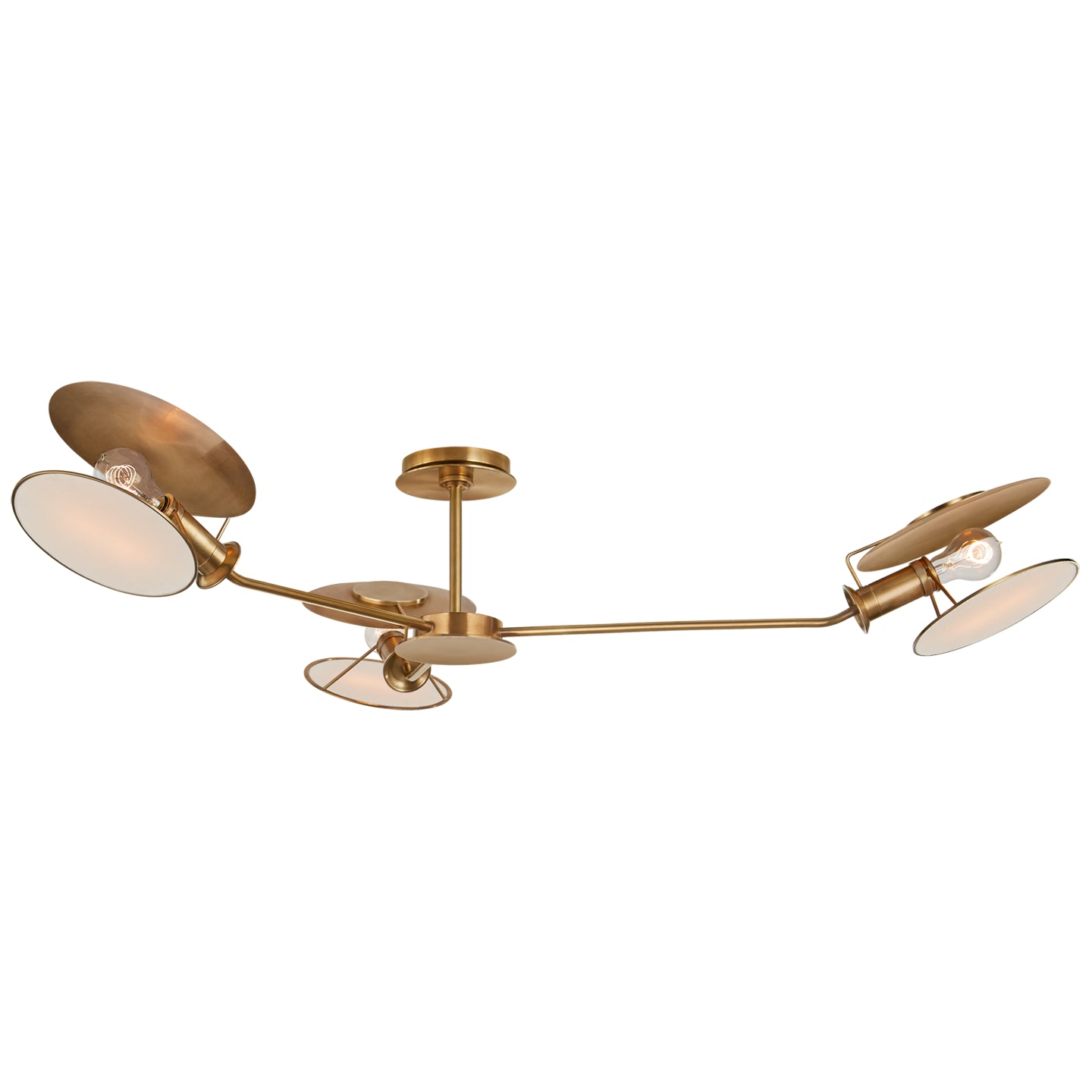 Visual Comfort Signature Canada - TOB 4291HAB-L - Three Light Semi-Flush Mount - Osiris - Hand-Rubbed Antique Brass