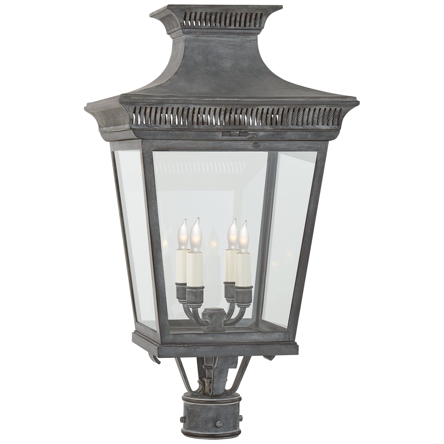 Visual Comfort Signature Canada - CHO 7055WZ-CG - Four Light Post Lantern - Elsinore - Weathered Zinc