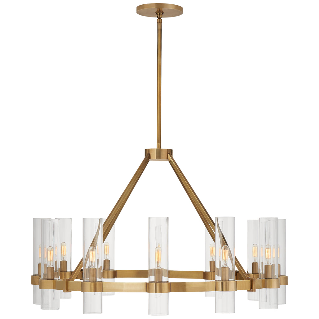 Visual Comfort Signature Canada - S 5680HAB-CG - 12 Light Chandelier - Presidio - Hand-Rubbed Antique Brass