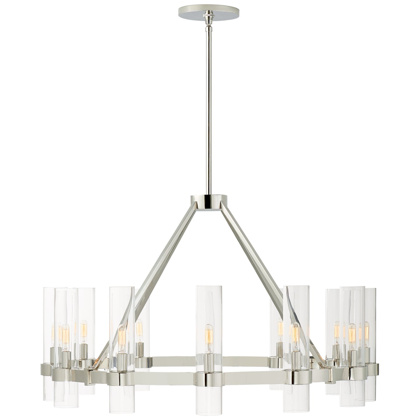Visual Comfort Signature Canada - S 5680PN-CG - 12 Light Chandelier - Presidio - Polished Nickel