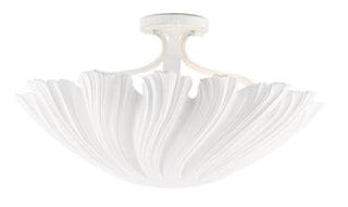 Mia White Semi-Flush Mount