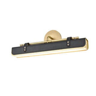 Alora Canada - WV307919VBTL - LED Wall Sconce - Valise - Vintage Brass/Tuxedo Leather
