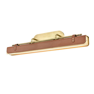 Alora Canada - WV307931VBCL - LED Wall Sconce - Valise - Vintage Brass/Cognac Leather