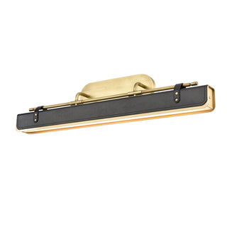 Alora Canada - WV307931VBTL - LED Wall Sconce - Valise - Vintage Brass/Tuxedo Leather