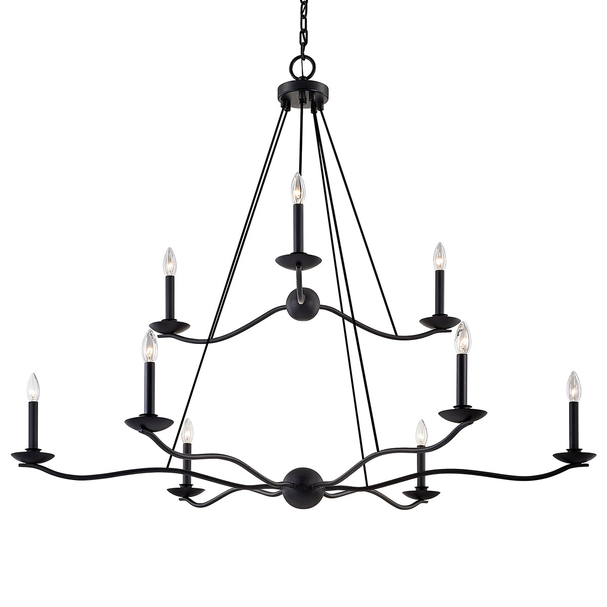 Troy Lighting Canada - F6309-FOR - Nine Light Chandelier - Sawyer - Forged Iron