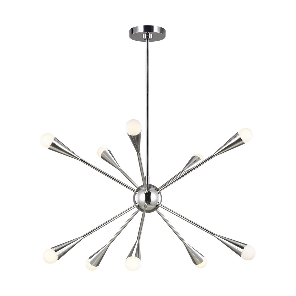Visual Comfort Studio Canada - EC10310PN - Ten Light Chandelier - Jax - Polished Nickel