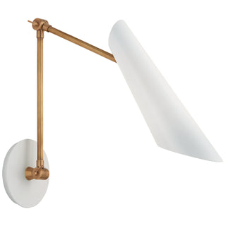 Visual Comfort Signature Canada - ARN 2411HAB-WHT - LED Wall Sconce - Franca - Hand-Rubbed Antique Brass