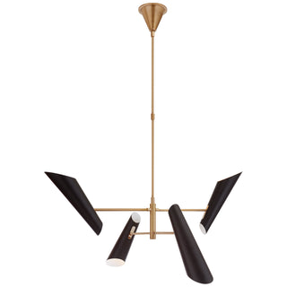 Visual Comfort Signature Canada - ARN 5410HAB-BLK - LED Chandelier - Franca - Hand-Rubbed Antique Brass