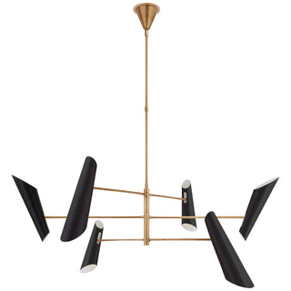 Visual Comfort Signature Canada - ARN 5411HAB-BLK - LED Chandelier - Franca - Hand-Rubbed Antique Brass