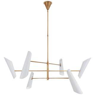 Visual Comfort Signature Canada - ARN 5411HAB-WHT - LED Chandelier - Franca - Hand-Rubbed Antique Brass