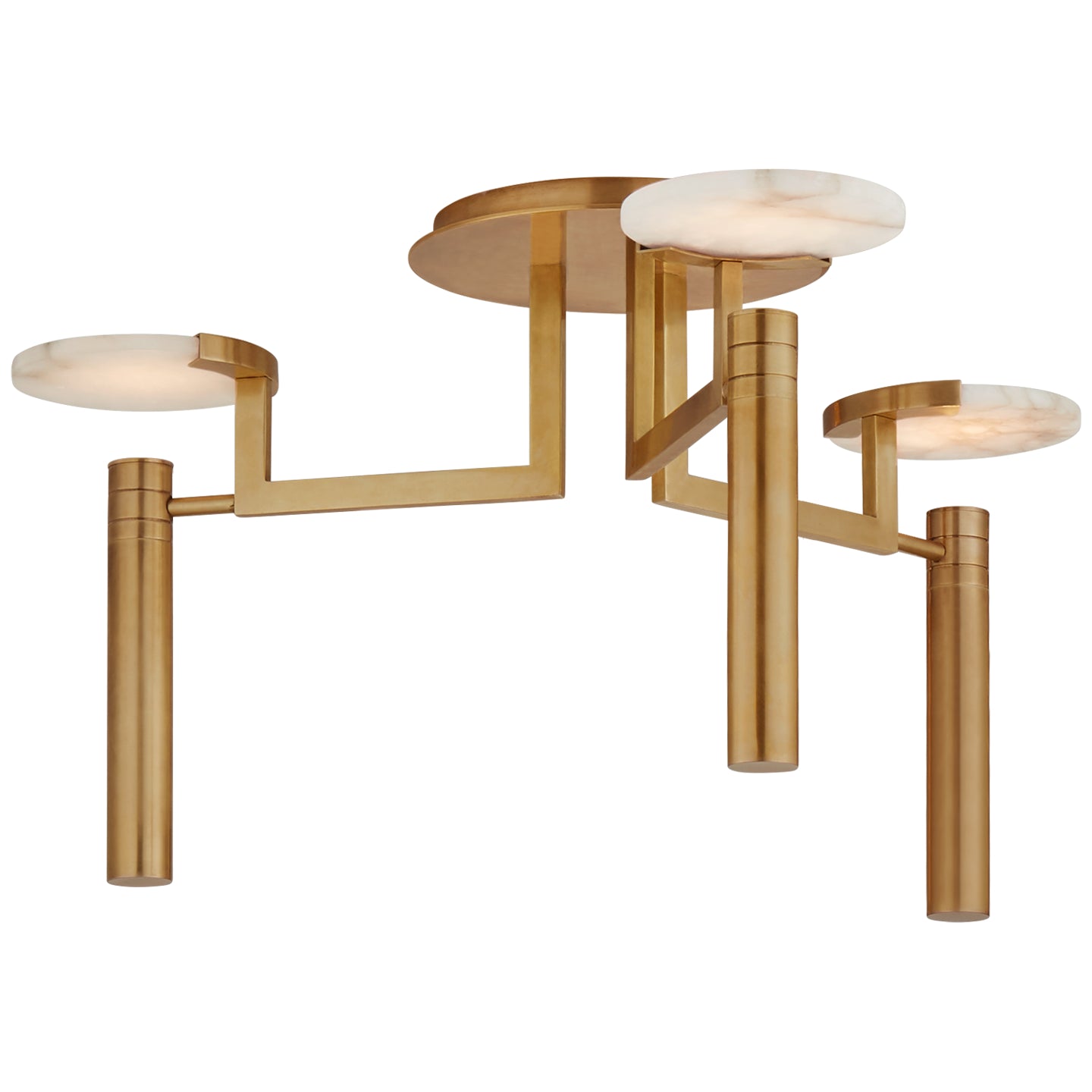 Visual Comfort Signature Canada - KW 4015AB-ALB - LED Semi-Flush Mount - Melange - Antique-Burnished Brass