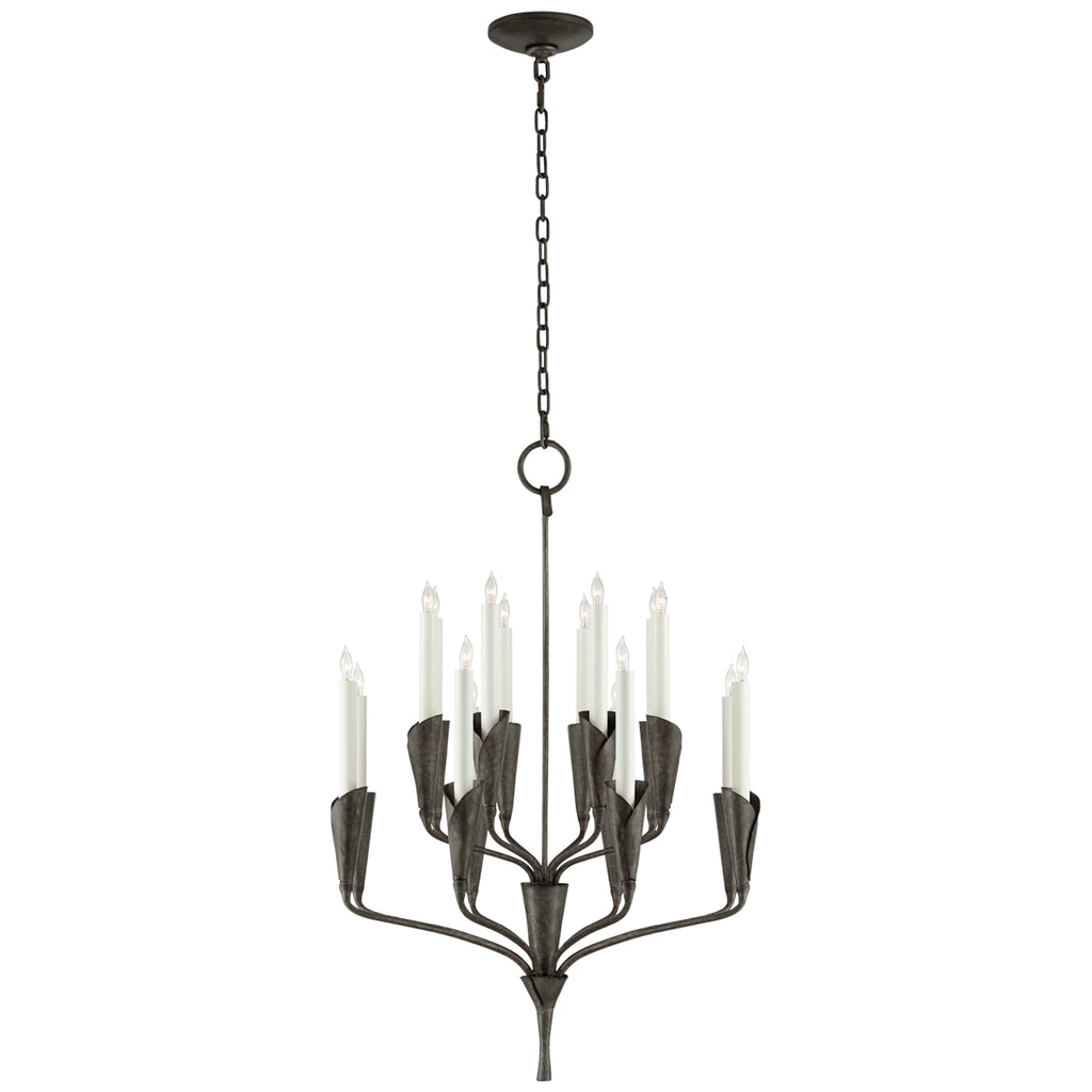 Visual Comfort Signature Canada - CHC 5501AI - 16 Light Chandelier - Aiden - Aged Iron