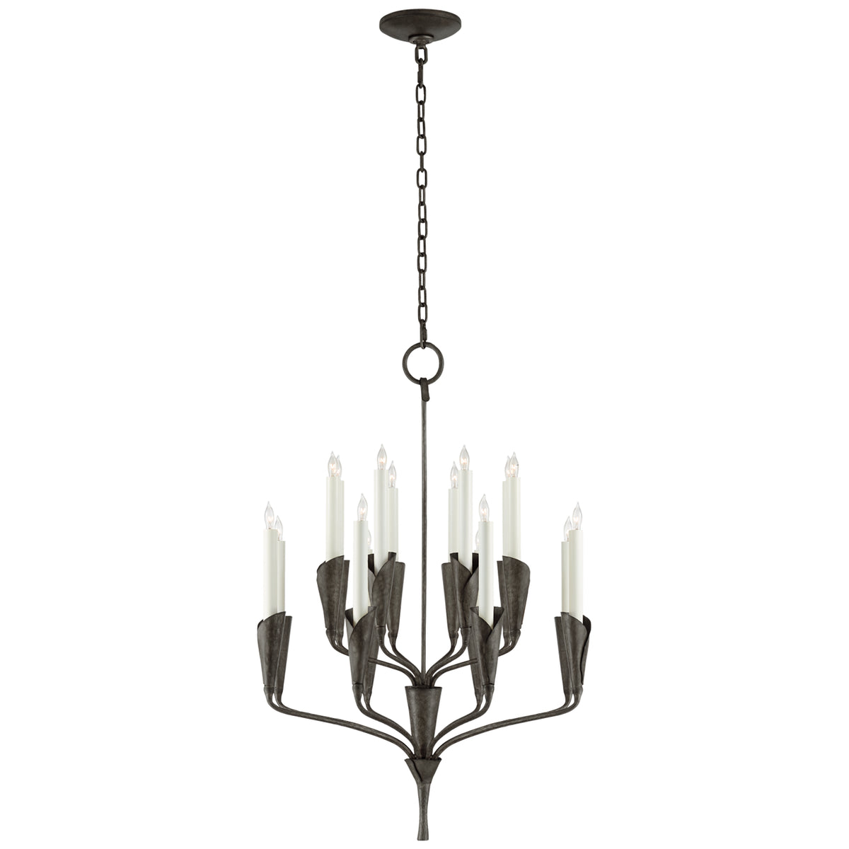 Visual Comfort Signature Canada - CHC 5501AI - 16 Light Chandelier - Aiden - Aged Iron