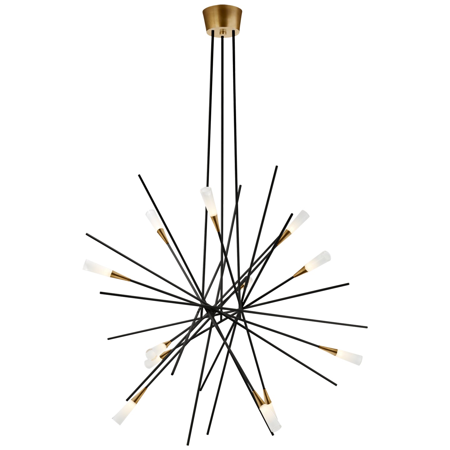 Visual Comfort Signature Canada - CHC 5600BLK - LED Chandelier - Stellar - Matte Black and Antique Brass