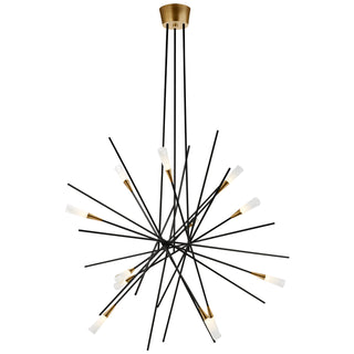 Visual Comfort Signature Canada - CHC 5600BLK - LED Chandelier - Stellar - Matte Black and Antique Brass