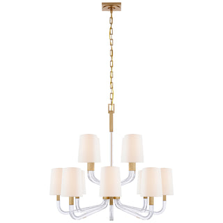 Visual Comfort Signature Canada - CHC 5903AB/CG-L - 12 Light Chandelier - Reagan - Antique-Burnished Brass and Crystal