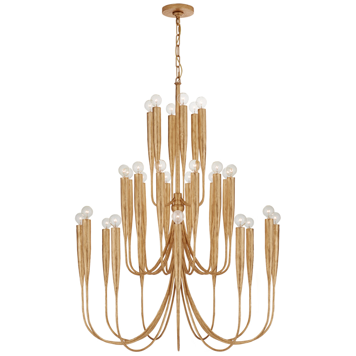 Visual Comfort Signature Canada - JN 5072AGL - 30 Light Chandelier - Acadia - Antique Gold Leaf