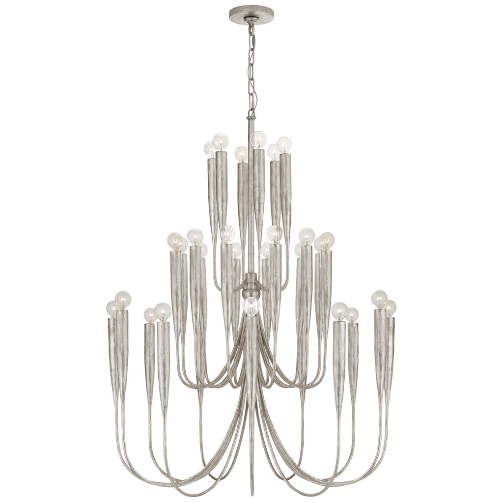 Visual Comfort Signature Canada - JN 5072BSL - 30 Light Chandelier - Acadia - Burnished Silver Leaf
