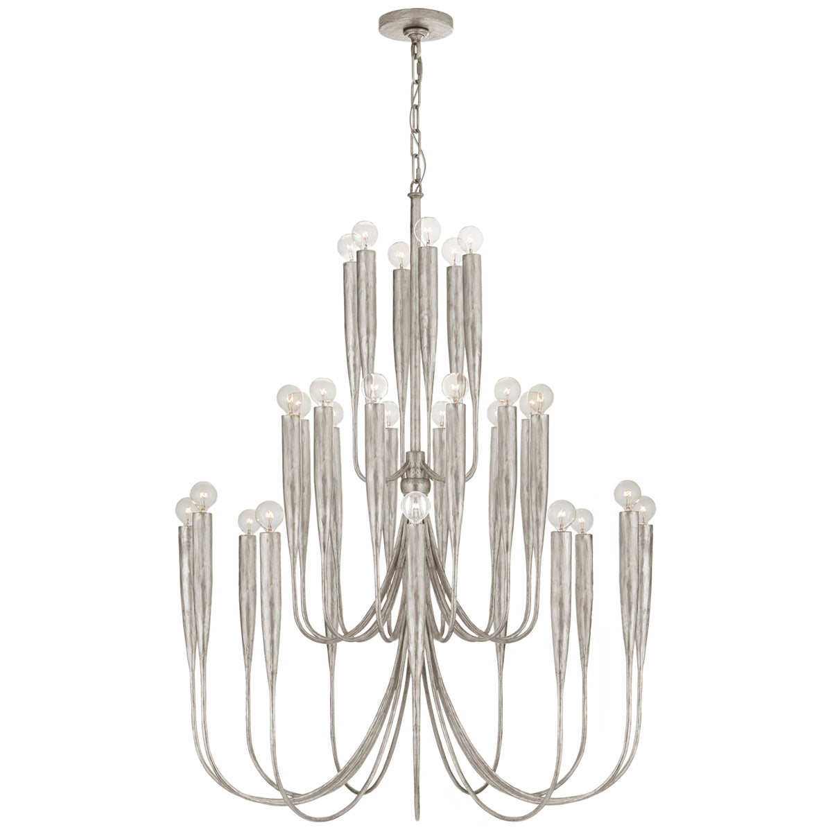 Visual Comfort Signature Canada - JN 5072BSL - 30 Light Chandelier - Acadia - Burnished Silver Leaf