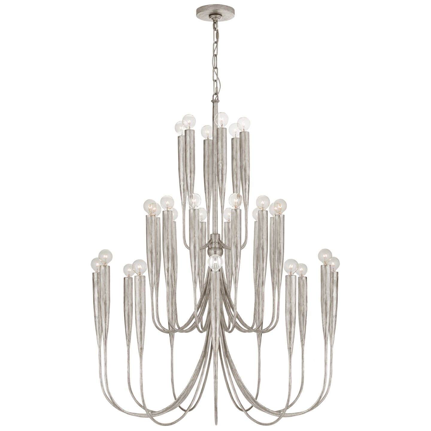 Visual Comfort Signature Canada - JN 5072BSL - 30 Light Chandelier - Acadia - Burnished Silver Leaf