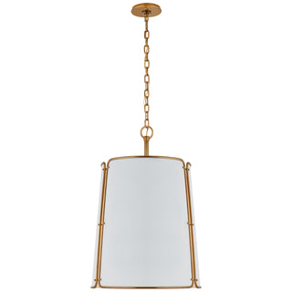 Visual Comfort Signature Canada - S 5646HAB-WHT - Six Light Pendant - Hastings - Hand-Rubbed Antique Brass