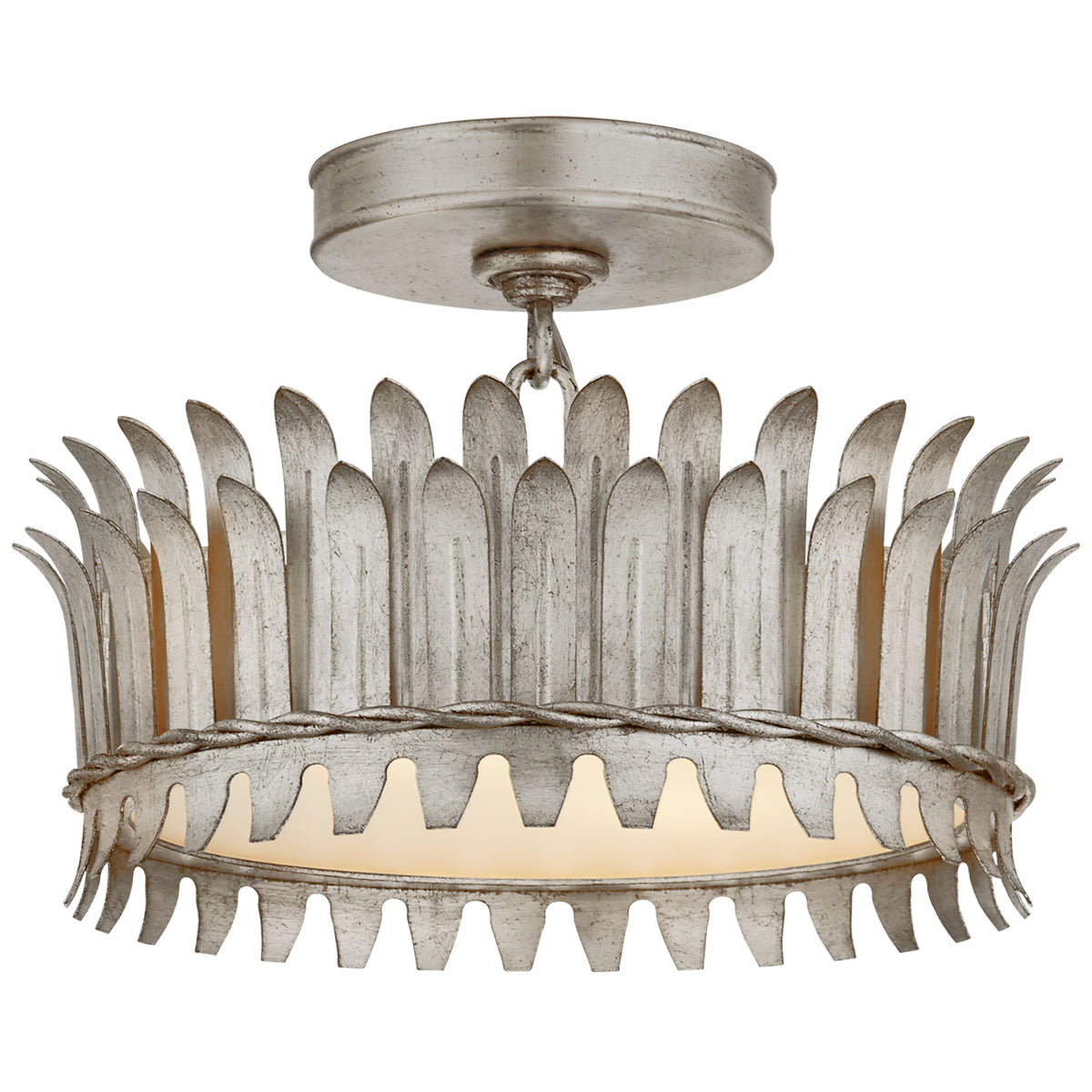 Visual Comfort Signature Canada - SK 4205BSL - LED Semi-Flush Mount - Leslie - Burnished Silver Leaf