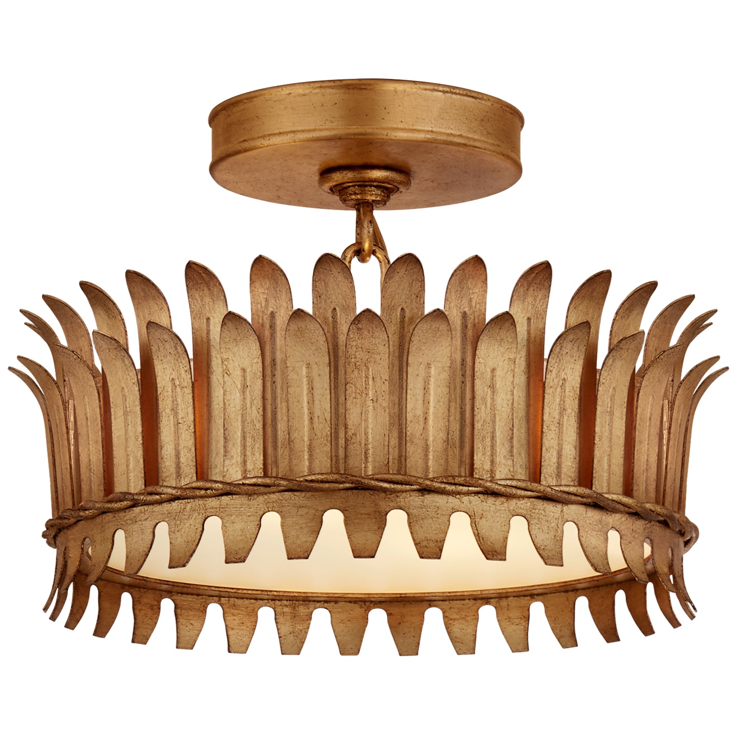 Visual Comfort Signature Canada - SK 4205GI - LED Semi-Flush Mount - Leslie - Gilded Iron