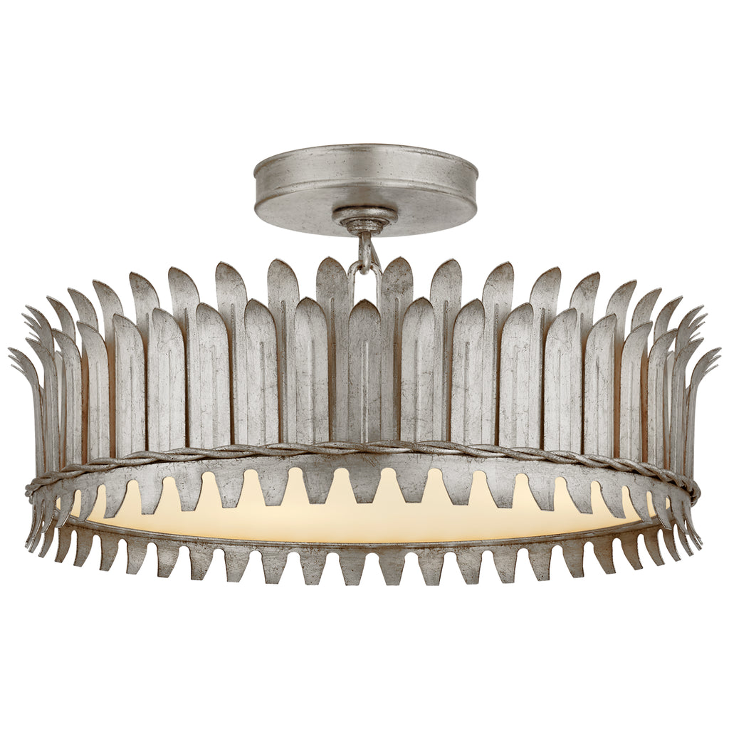 Visual Comfort Signature Canada - SK 4206BSL - LED Semi-Flush Mount - Leslie - Burnished Silver Leaf