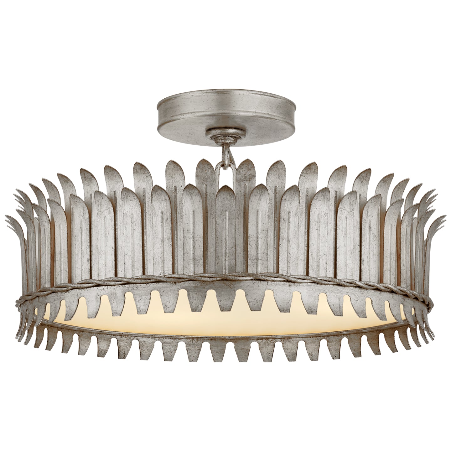 Visual Comfort Signature Canada - SK 4206BSL - LED Semi-Flush Mount - Leslie - Burnished Silver Leaf
