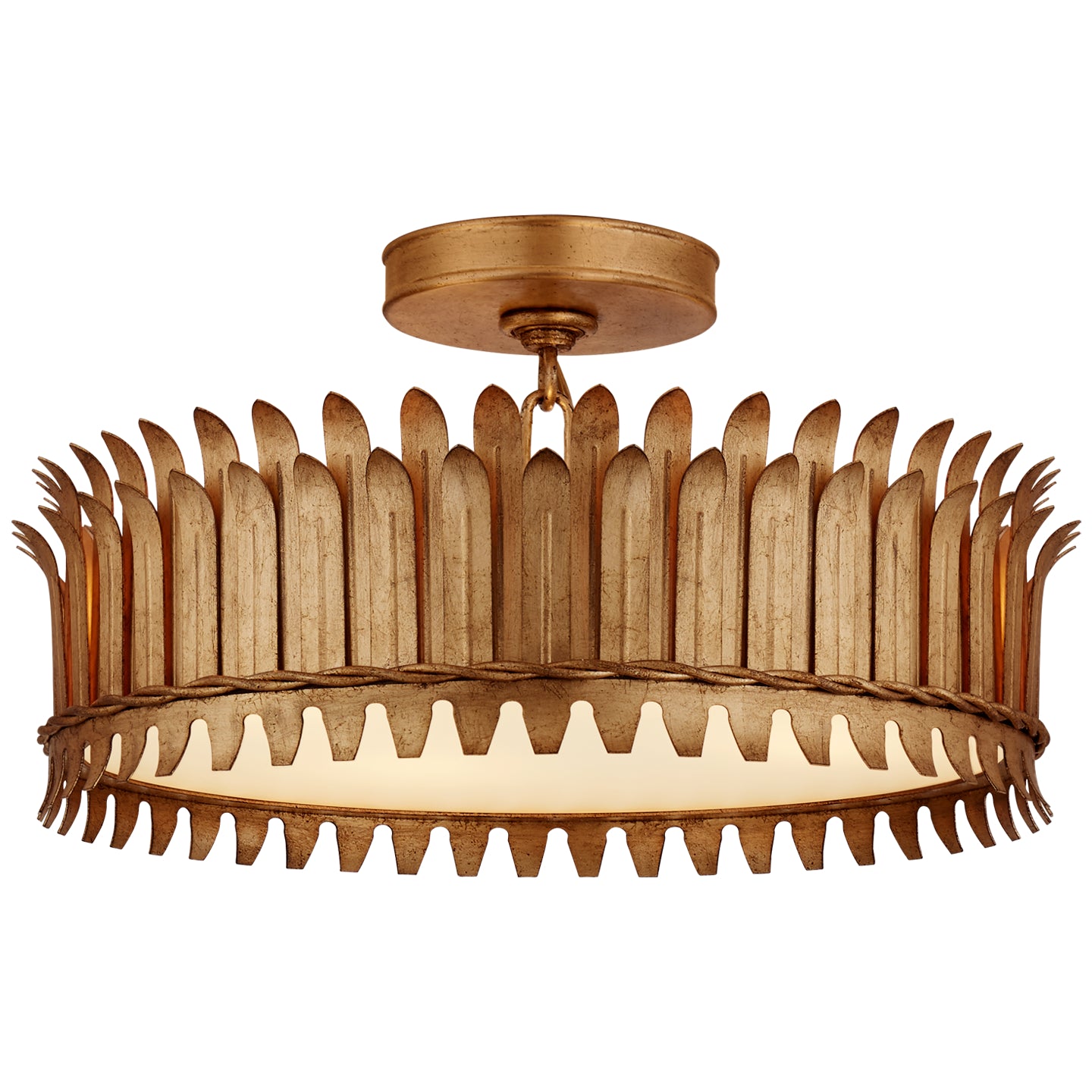 Visual Comfort Signature Canada - SK 4206GI - LED Semi-Flush Mount - Leslie - Gilded Iron
