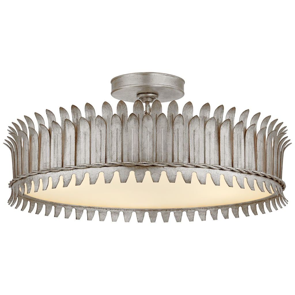 Visual Comfort Signature Canada - SK 4207BSL - LED Semi-Flush Mount - Leslie - Burnished Silver Leaf