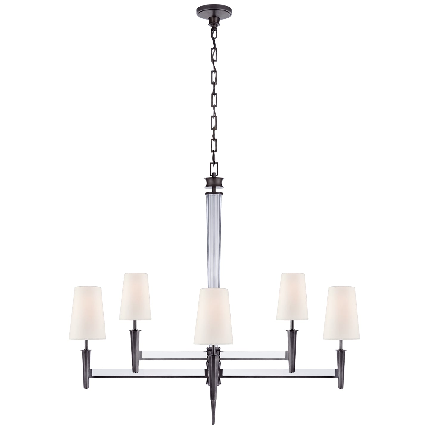 Visual Comfort Signature Canada - TOB 5943BZ-L - Eight Light Chandelier - Lyra - Bronze and Crystal