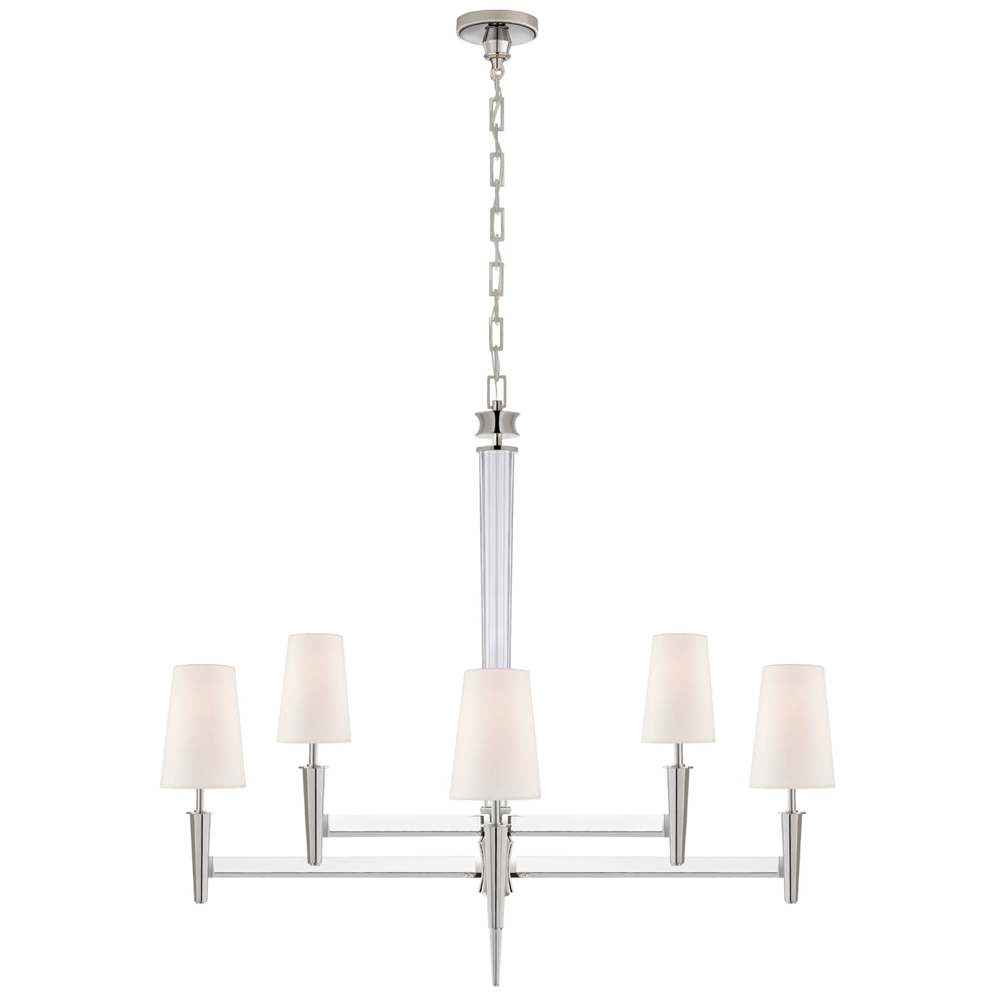 Visual Comfort Signature Canada - TOB 5943PN-L - Eight Light Chandelier - Lyra - Polished Nickel and Crystal