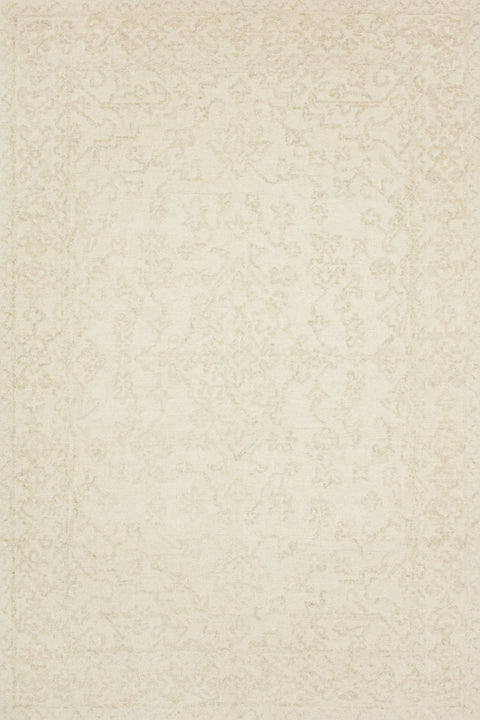 Magnolia Home By Joanna Gaines x Loloi Annie White / Lt Grey 9'-3" x 13' Area Rug - ANN-04 - 9'-3" x 13'