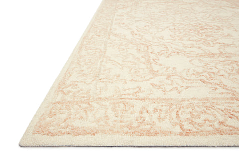 Magnolia Home By Joanna Gaines x Loloi Annie White / Pink 9'-3" x 13' Area Rug - ANN-05 - 9'-3" x 13'