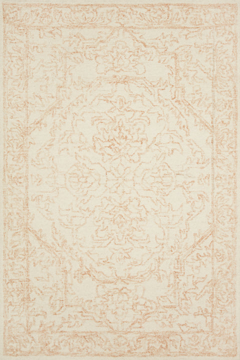 Magnolia Home By Joanna Gaines x Loloi Annie White / Pink 9'-3" x 13' Area Rug - ANN-05 - 9'-3" x 13'