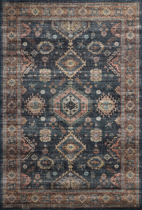 Anniston Rug Denim / Sunset, Machine Washable